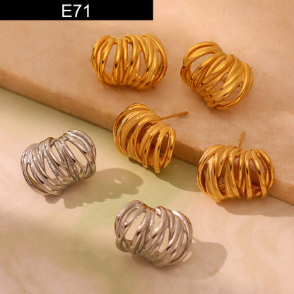 Chrome Basket Studs - E71