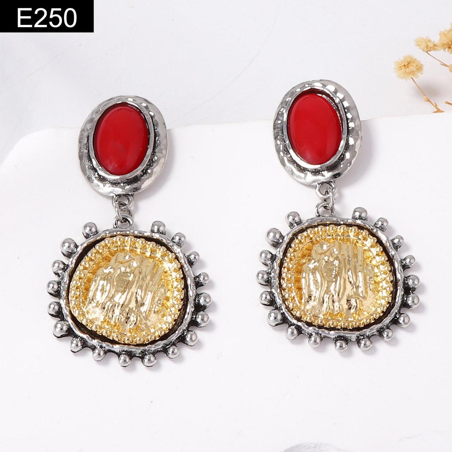 Roman Medal Earring - E250