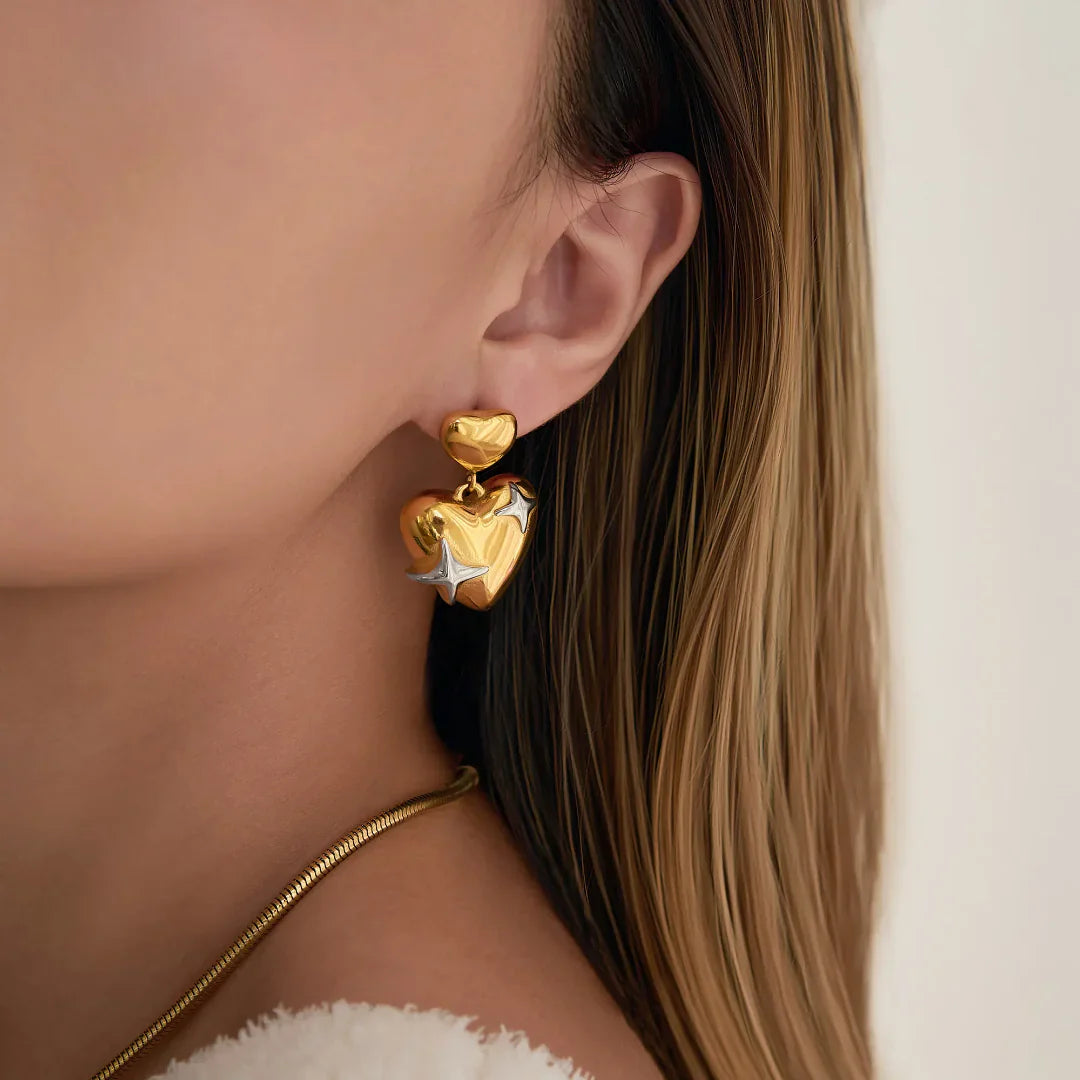 Nova Heart Studs